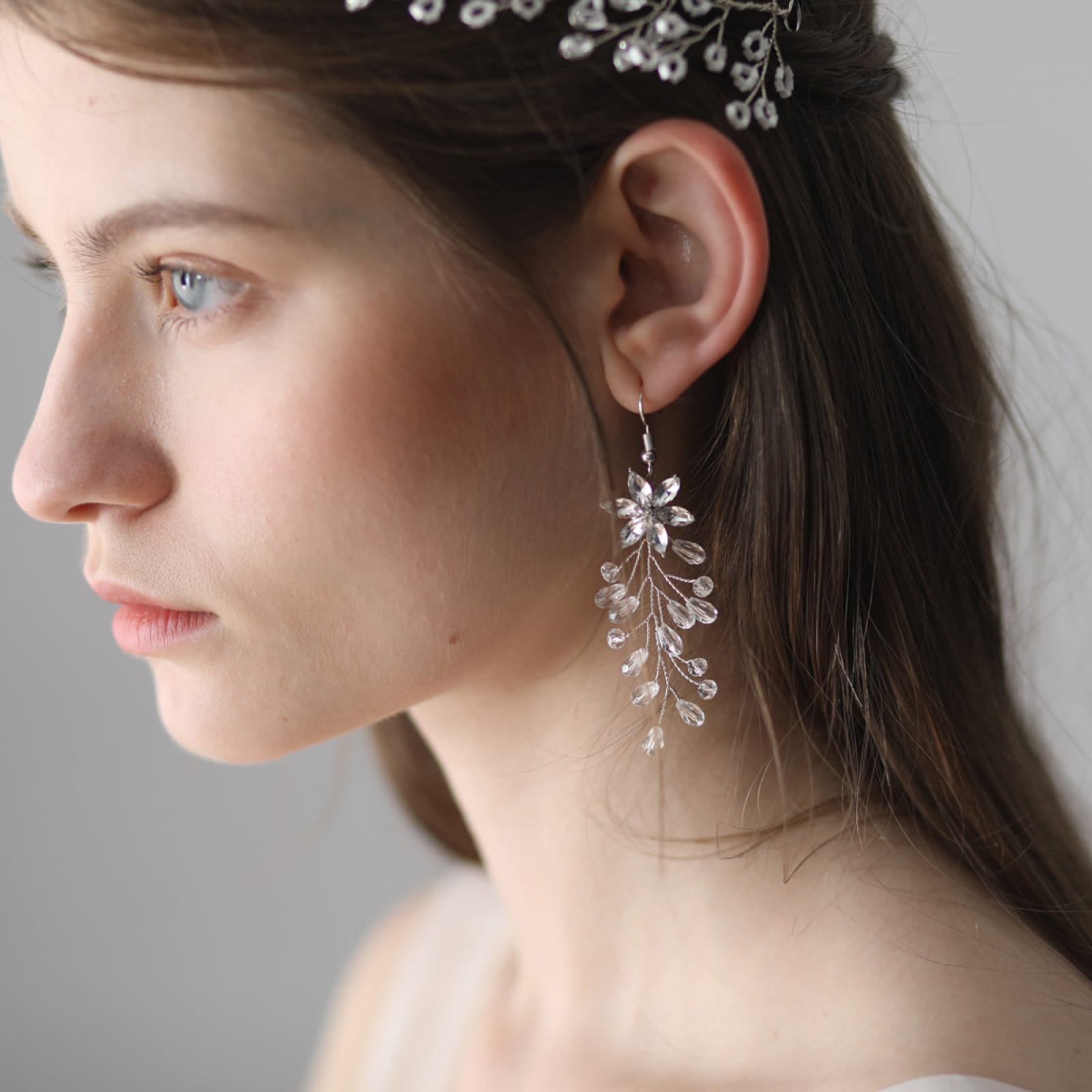 Diamond Earrings-925 Silver Wedding-long-natural Diamond,natural Earrings,diamond  Earrings,wedding Party Earrings, Diamond Dangle - Etsy